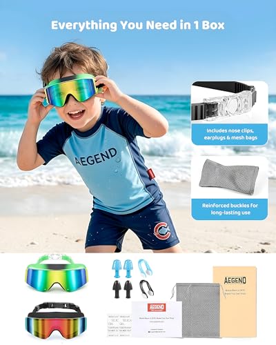 Save 55% on Aegend Kids Swim Goggles 2 Pack - Image 7