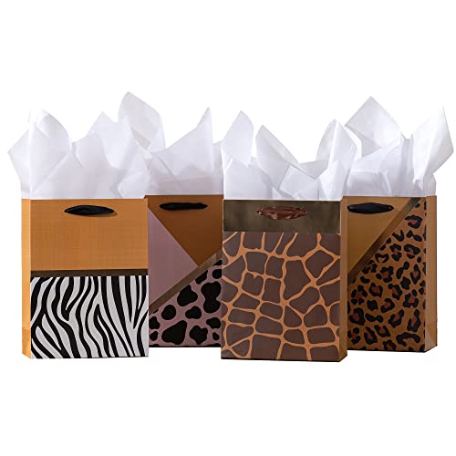 Gold Gift Bags with Tissue Paper - 4 Pack for $7.99 - Image 2