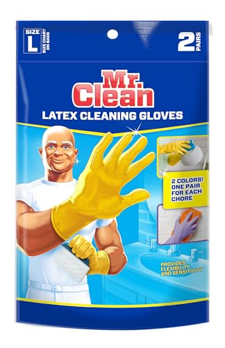 45% Off Mr. Clean Large Reusable Latex Gloves (2 Pairs) - Image 6