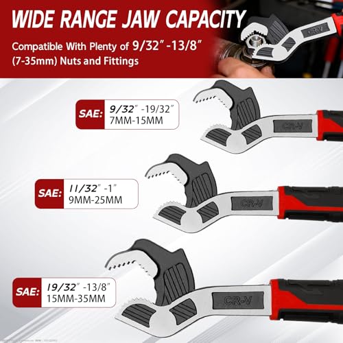 Up to 30% Off Auto-Adjusting Pipe Wrench Set 3-Piece - Image 6
