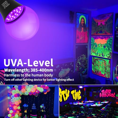 30% Off 4-Pack Black Light LED Bulbs for Parties & Decor - Image 3