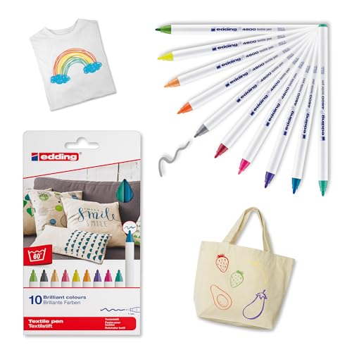 23% Off edding 10-Color Fabric Pen Set for Textile Art - Image 2