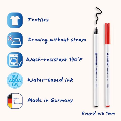 23% Off edding 10-Color Fabric Pen Set for Textile Art - Image 3