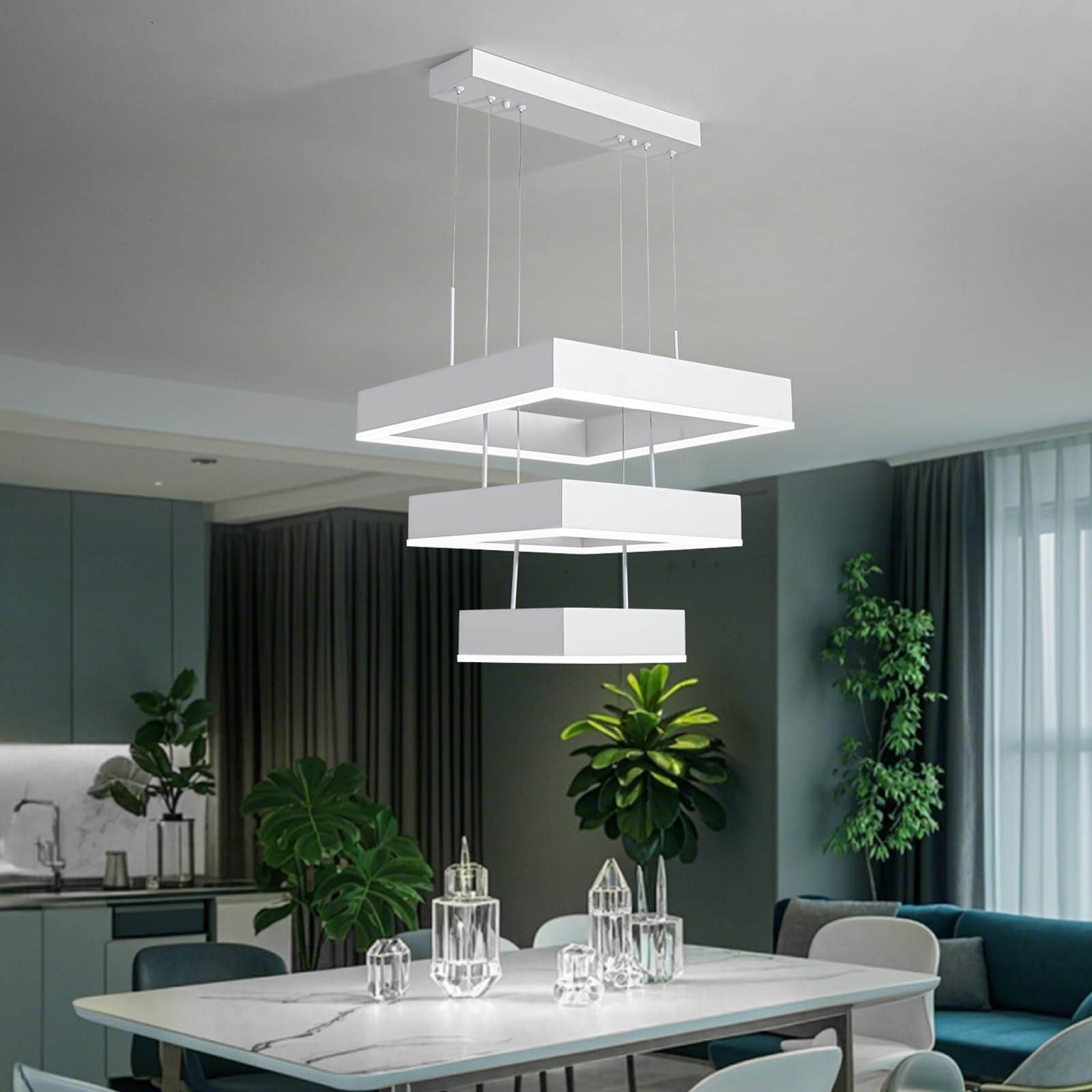 9% Off O'NEELDY Modern White LED Chandelier