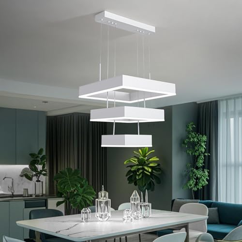 9% Off O'NEELDY Modern White LED Chandelier - Image 2