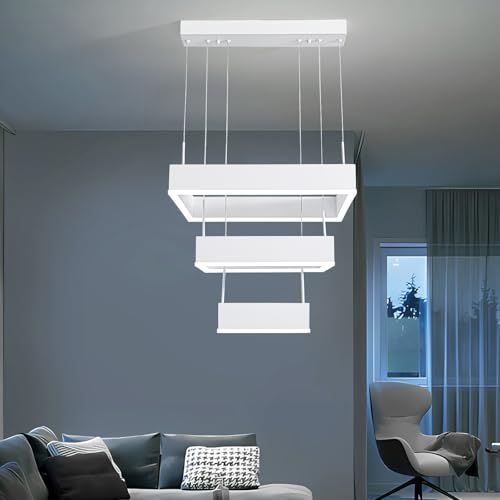 9% Off O'NEELDY Modern White LED Chandelier - Image 4