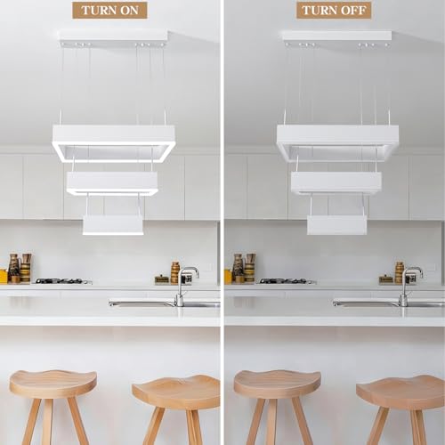 9% Off O'NEELDY Modern White LED Chandelier - Image 7