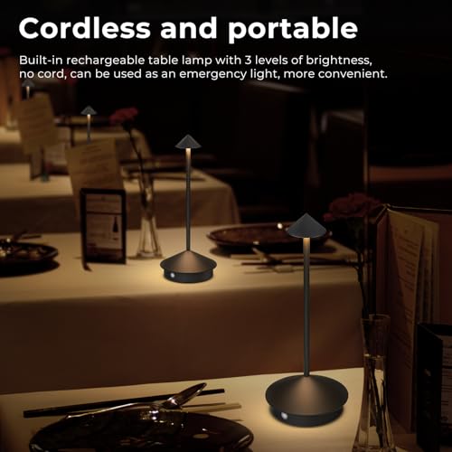 2-Pack Cordless LED Table Lamps - 6000mAh Rechargeable - Image 5