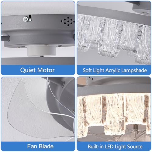 Save 40% on Dalougun Rustic Ceiling Fan with Light Remote - Image 8