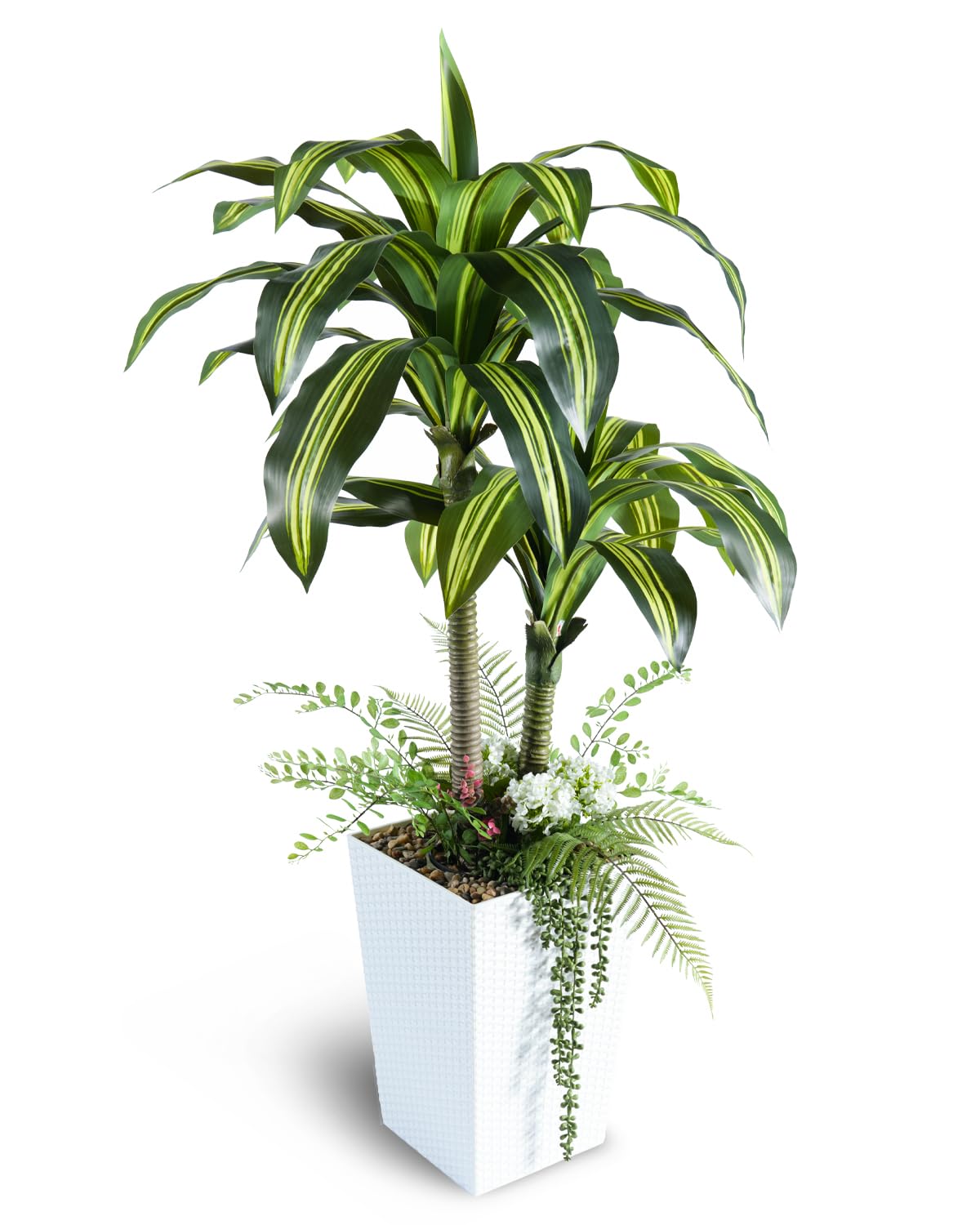 Save 50% on 4ft Artificial Dracaena Tree with White Pot