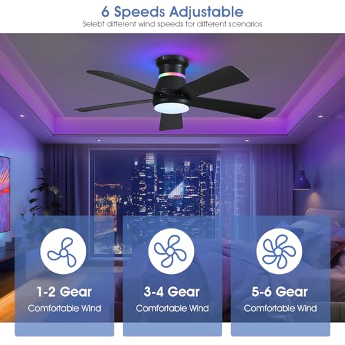 29% Off Surtime 46" Ceiling Fan with RGB Lights - Image 6