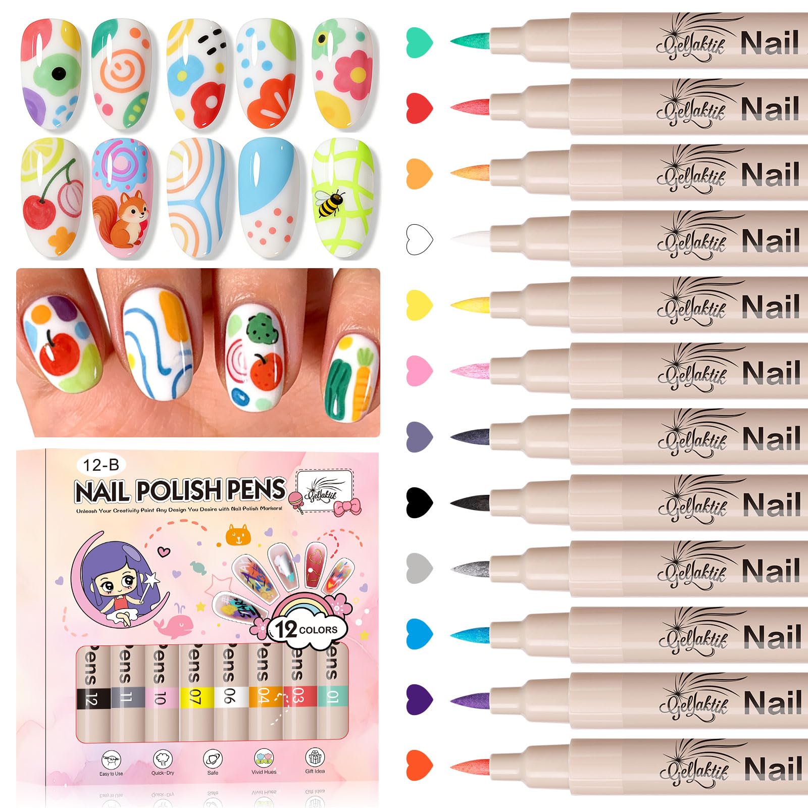 Save 40% on 12-Piece Nail Art Pen Set
