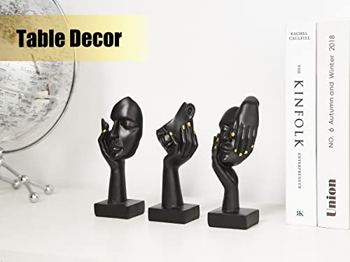 13% Off Funterest Black Thinker Statues Home Decor Set of 3 - Image 4