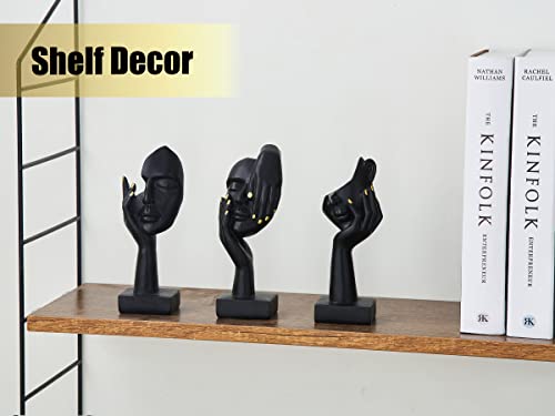 13% Off Funterest Black Thinker Statues Home Decor Set of 3 - Image 5