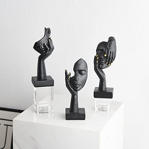 13% Off Funterest Black Thinker Statues Home Decor Set of 3 - Image 6