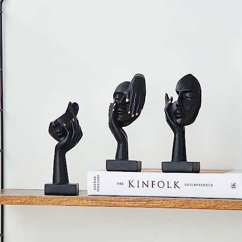 13% Off Funterest Black Thinker Statues Home Decor Set of 3 - Image 8