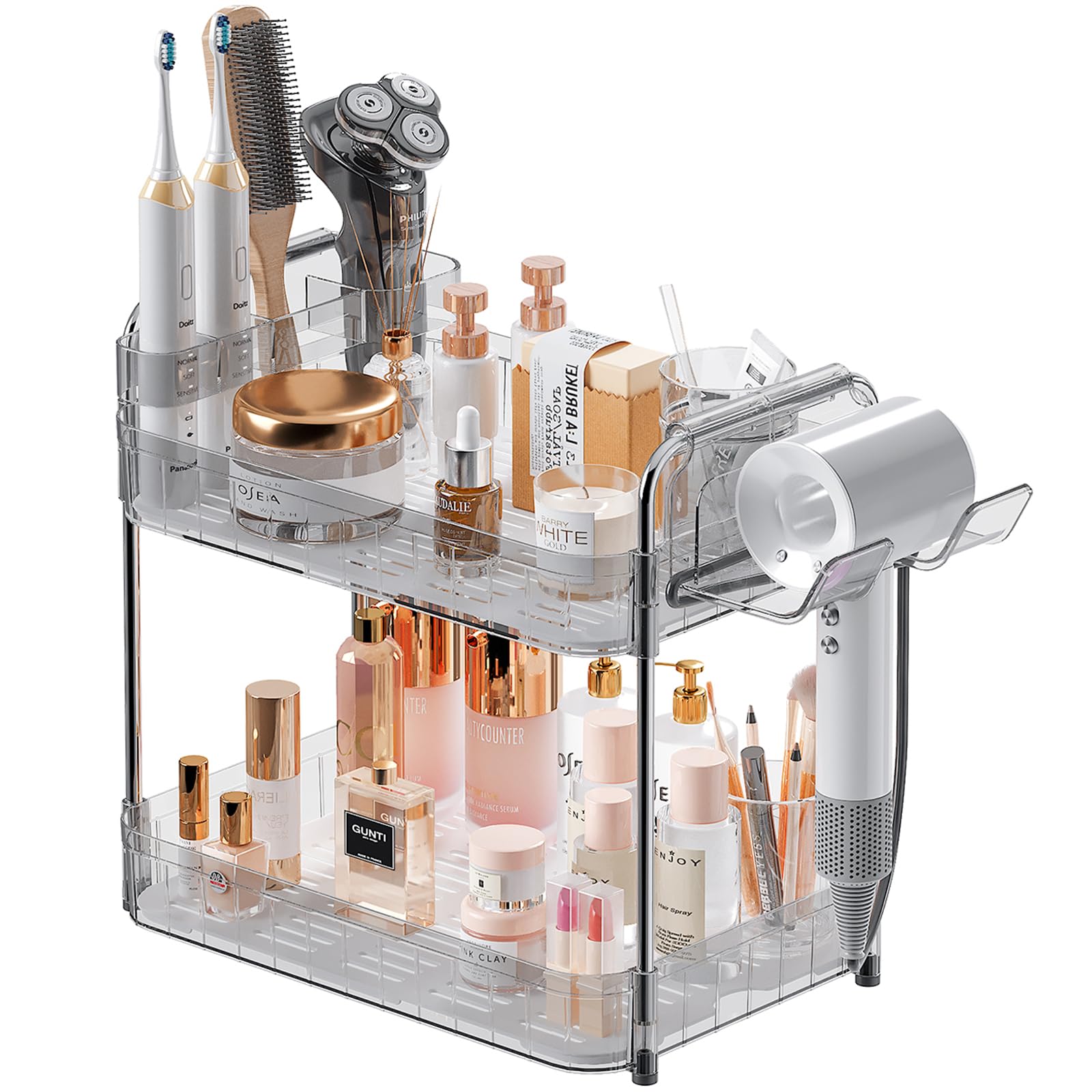 50% Off Bathroom Organizer Tray with Hairdryer Holder