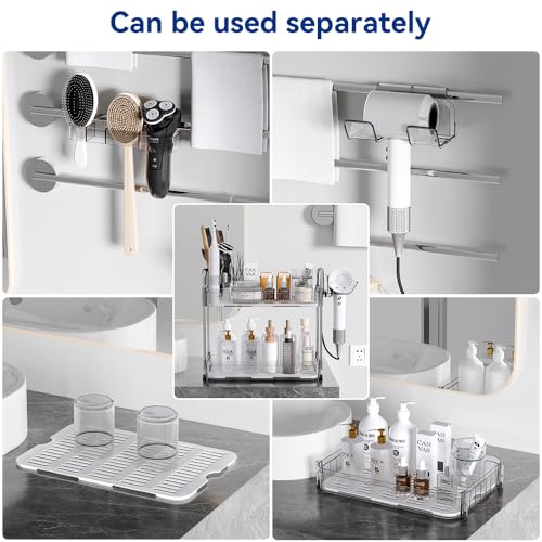 50% Off Bathroom Organizer Tray with Hairdryer Holder - Image 7