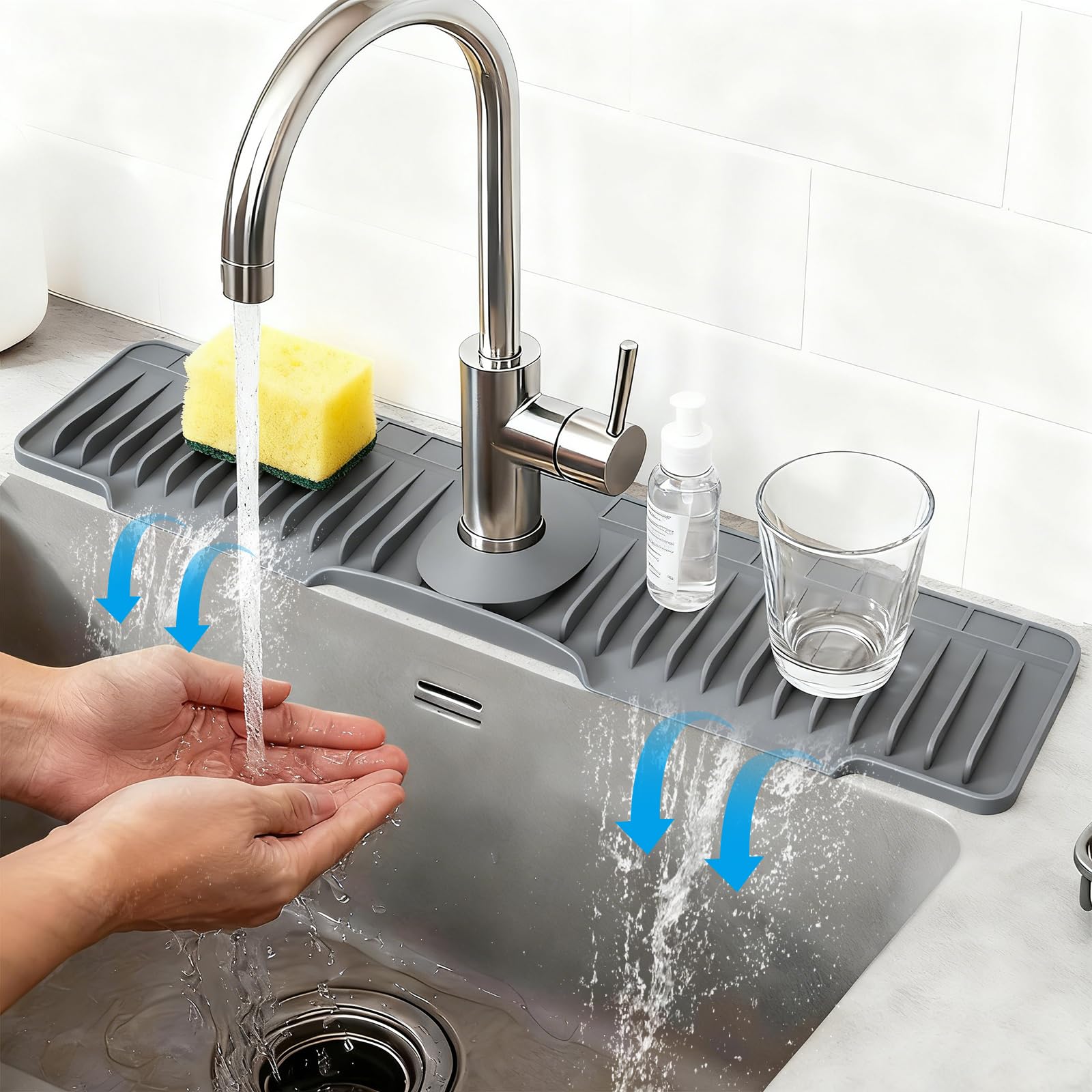 50% Off XiflLife 24" Silicone Sink Mat with Fast Drainage