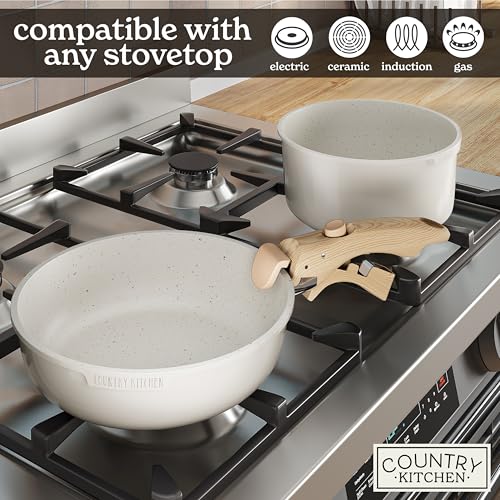 35% Off Country Kitchen Detachable Handle Cookware Set - Image 7