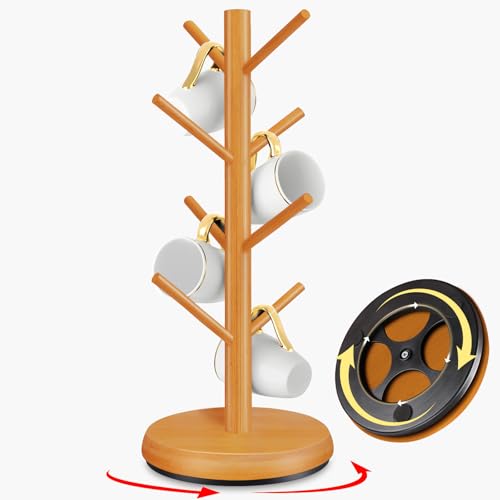 Coffee Cup Tree Stand with 8 Hooks, 360° Rotation, Now $13.29 - Image 2