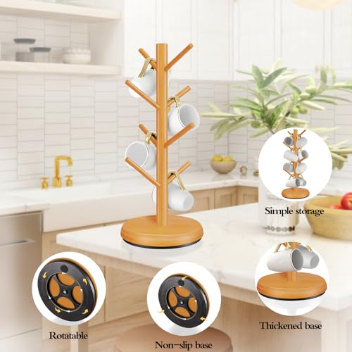 Coffee Cup Tree Stand with 8 Hooks, 360° Rotation, Now $13.29 - Image 4