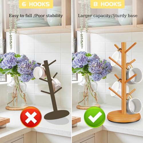 Coffee Cup Tree Stand with 8 Hooks, 360° Rotation, Now $13.29 - Image 6