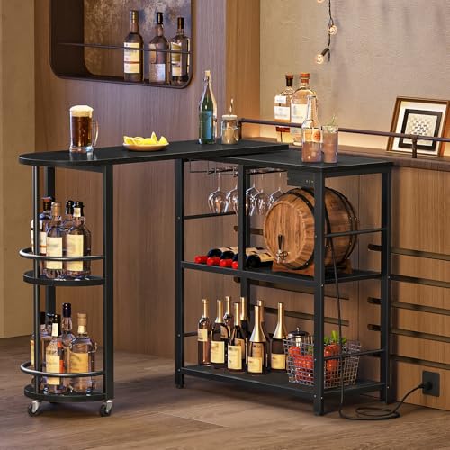31% Off HOOBRO L-Shaped Home Bar with Charging Station - Image 2