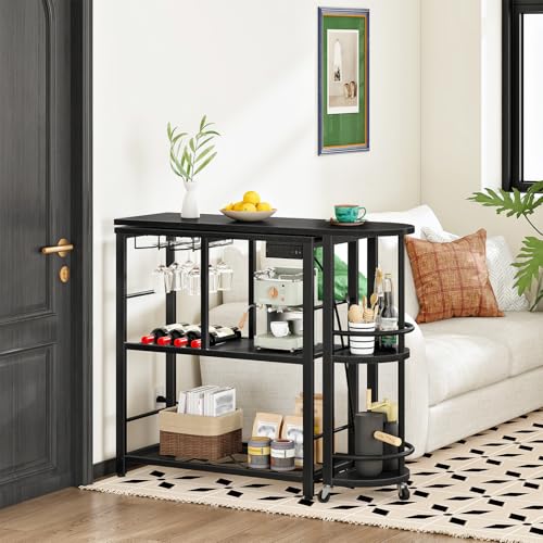 31% Off HOOBRO L-Shaped Home Bar with Charging Station - Image 4