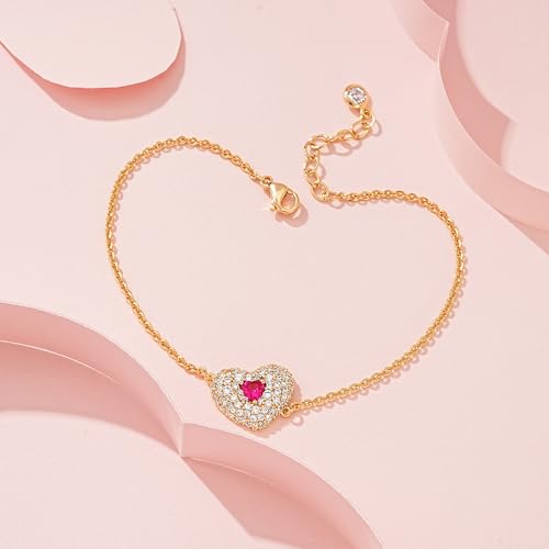50% Off Fettero 14K Gold Plated Heart Bracelet for Women - Image 4