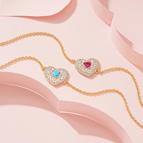 50% Off Fettero 14K Gold Plated Heart Bracelet for Women - Image 8