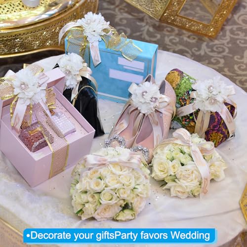 50-Pack Organza Bags for Gifts - Moon & Star Design - Image 6