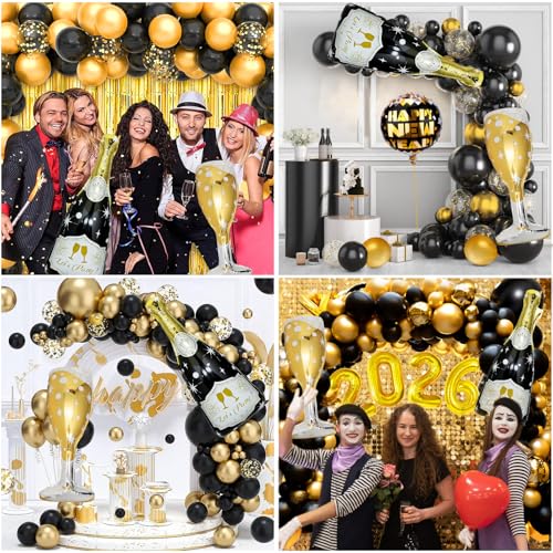 29% Off 106 Pcs Black Gold Grad Balloons Arch Kit - Image 5