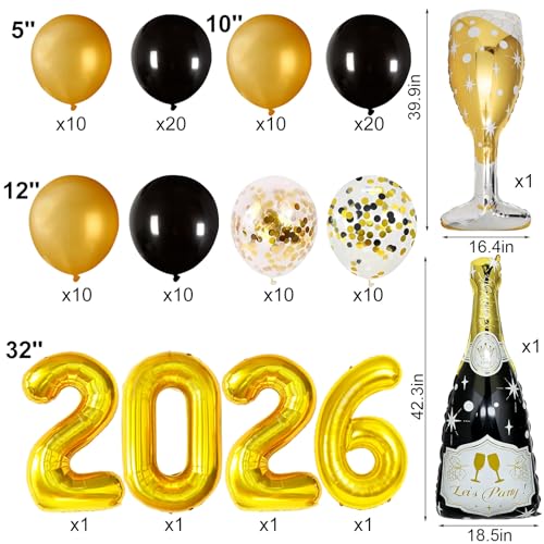 29% Off 106 Pcs Black Gold Grad Balloons Arch Kit - Image 7