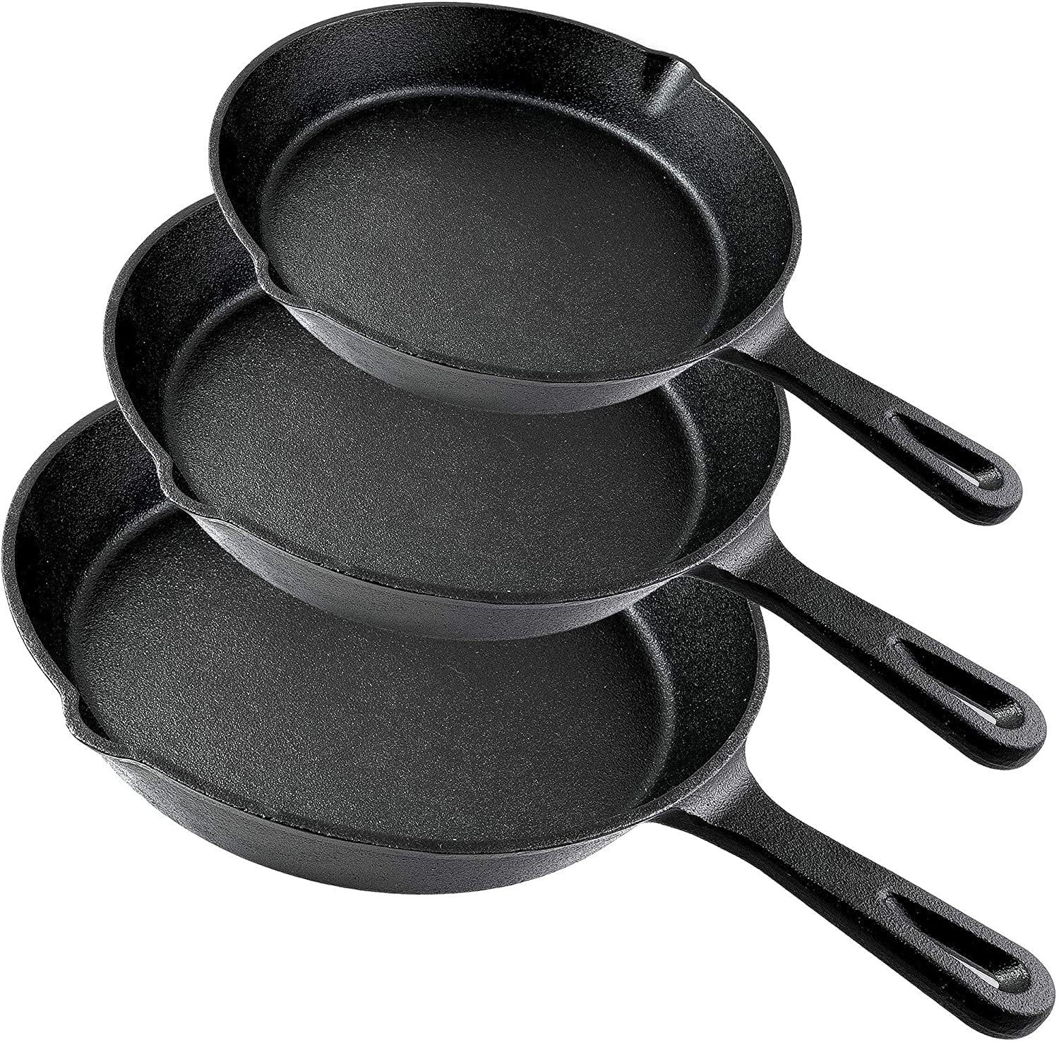 Save Up to 75% on Simple Chef Cast Iron Skillet Set - Image 1