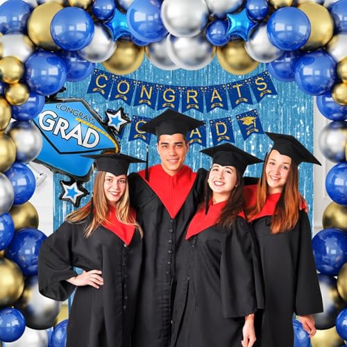 Save 20% on Blue Silver Graduation Balloon Arch Kit - Image 4