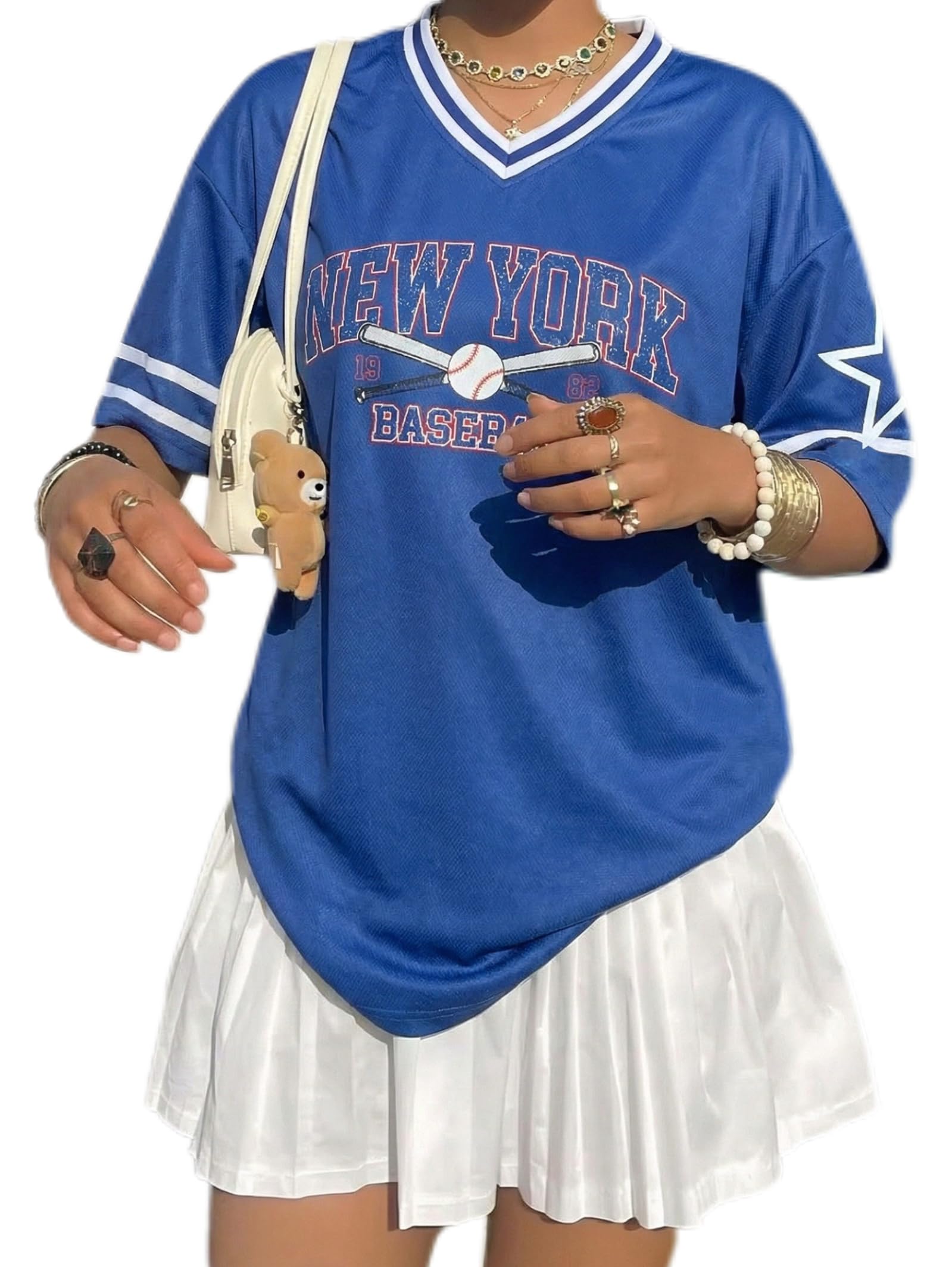 Baseball Jersey for Women with V-Neck – Save with Code
