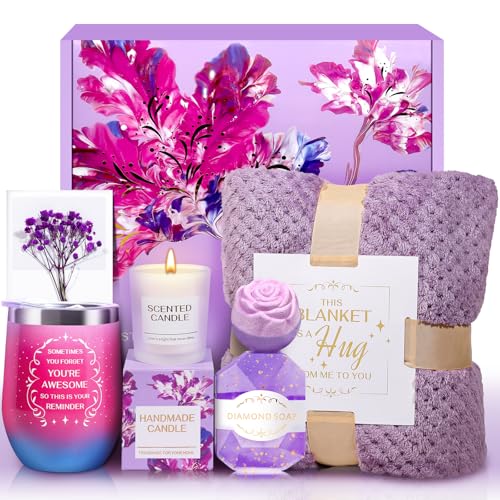 Get 16.50 Off! Self Care Spa Gift Basket for Women with Blanket - Image 2