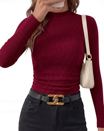 20% Off PRETTYGARDEN Women's Ribbed Mock Neck Crop Top - Image 4