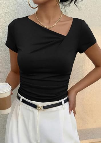 Up to 32% Off PRETTYGARDEN Women's Y2K Trendy Asymmetrical Tee - Image 7