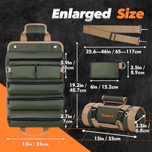 Save on Hinshark Roll Up Tool Bag – 12-Pocket Organizer - Image 5