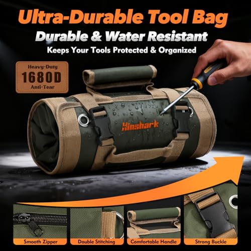 Save on Hinshark Roll Up Tool Bag – 12-Pocket Organizer - Image 6