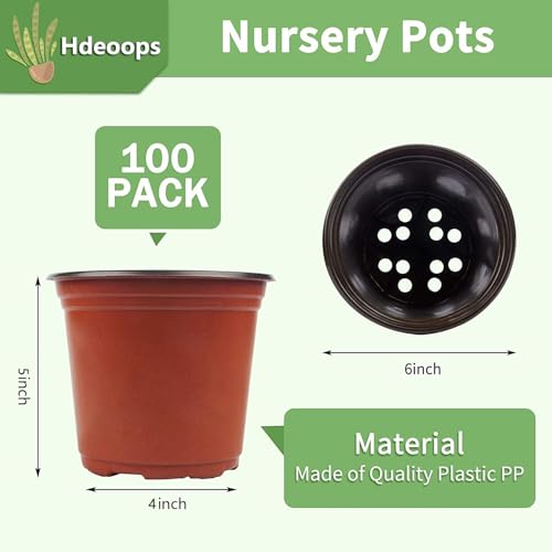 50% Off 100-Pack 6 Inch Plastic Nursery Pots for Seed Starting - Image 3