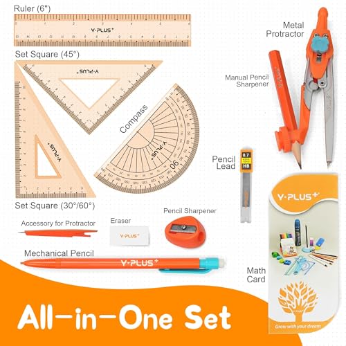 Save 15% on YPLUS Geometry Set for Students – 12 Pcs Kit - Image 4