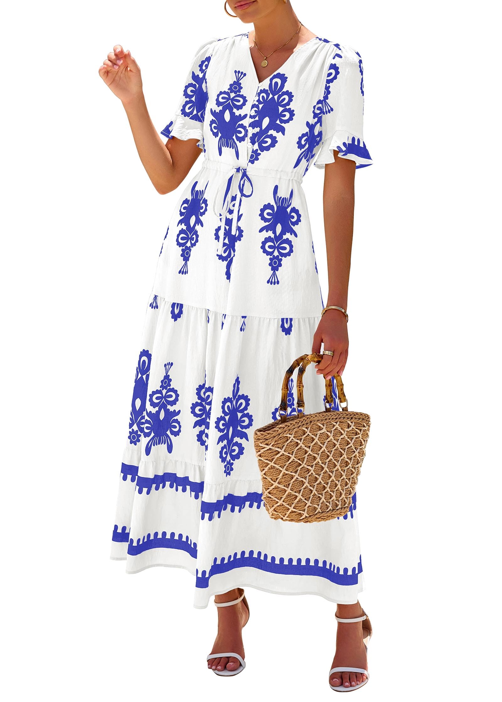 55% Off Lazysmile Boho Maxi Dress with Code 55KWDMLY - Image 1