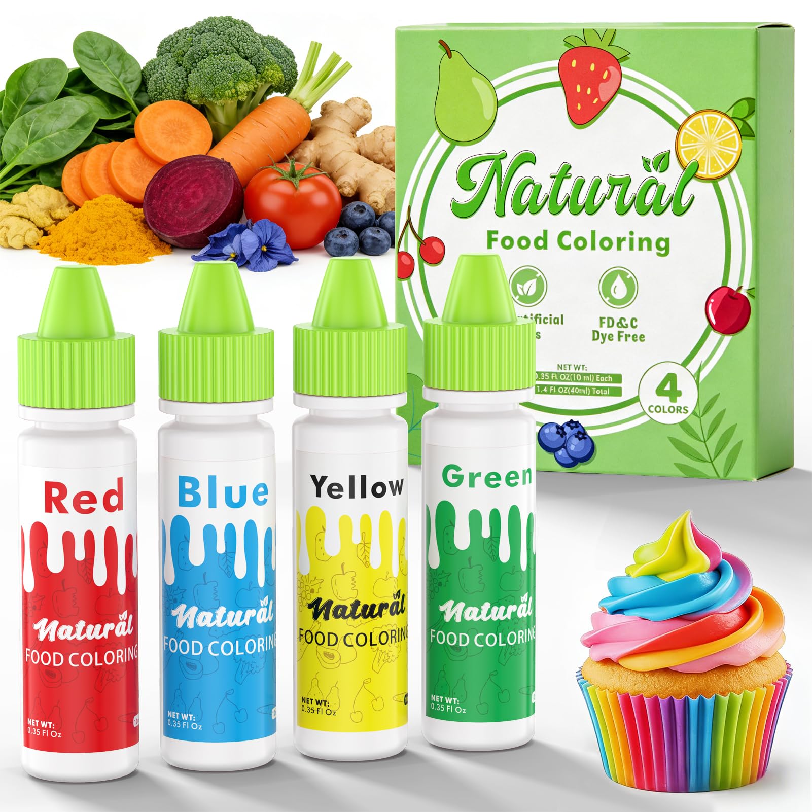 50% Off Natural Food Coloring - Dye Free Baking Set
