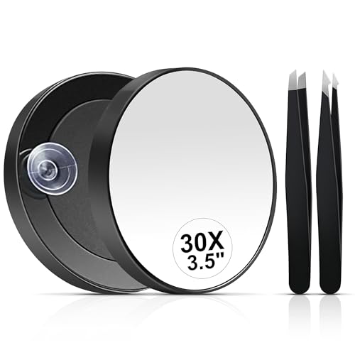 47% Off MIYADIVA 30X Magnifying Travel Mirror with Tweezers - Image 2