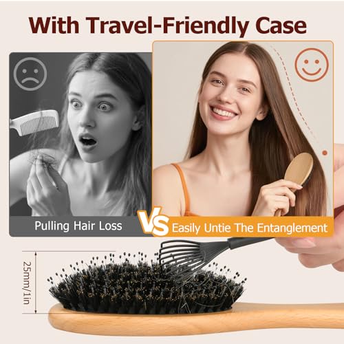 Save 38% on Ancable Boar Bristle Hair Brush Gift Set - Image 4