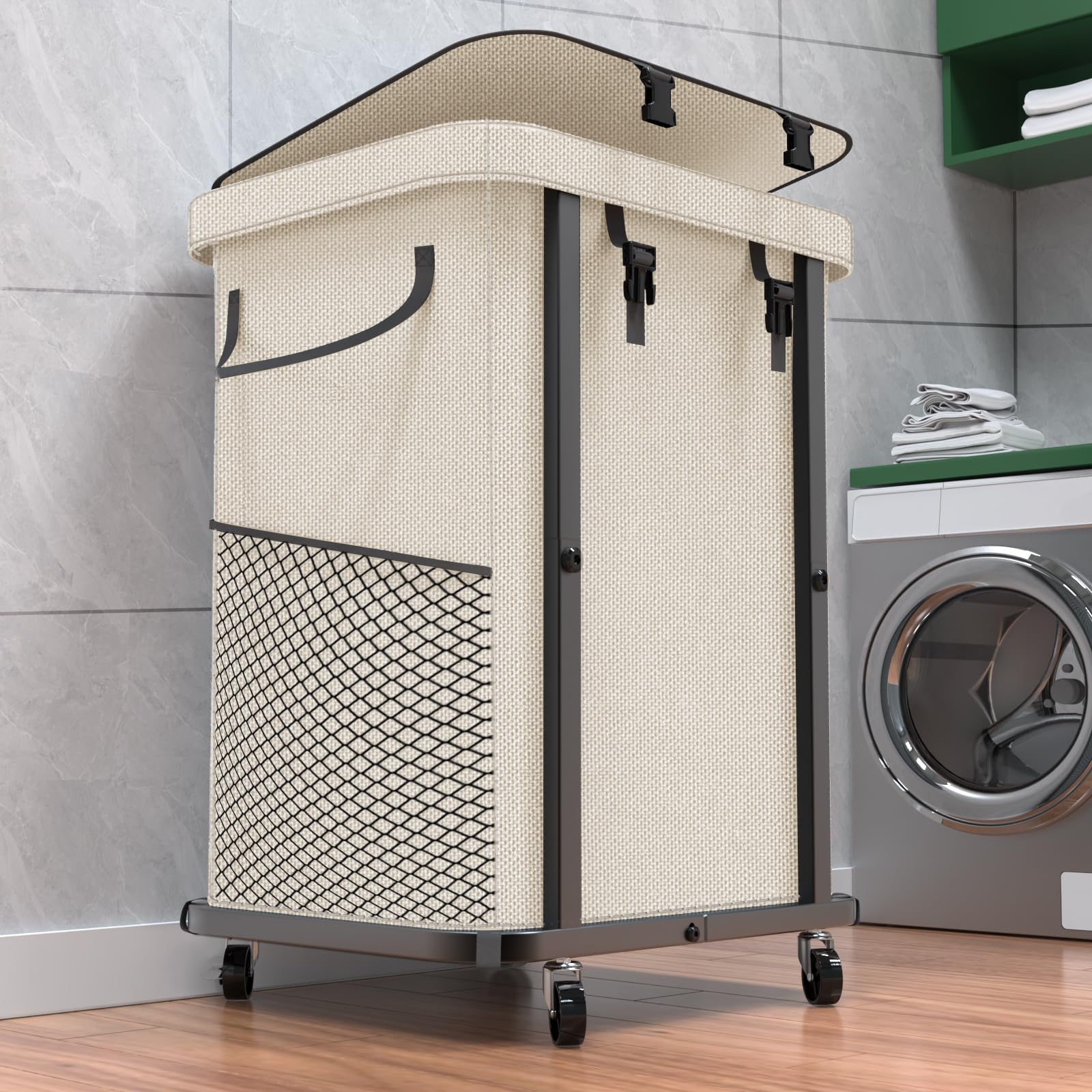 45% Off Large Rolling Laundry Basket with Wheels - Use Code RYWTW7SP - Image 1