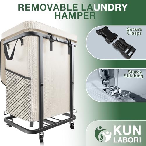 45% Off Large Rolling Laundry Basket with Wheels - Use Code RYWTW7SP - Image 6